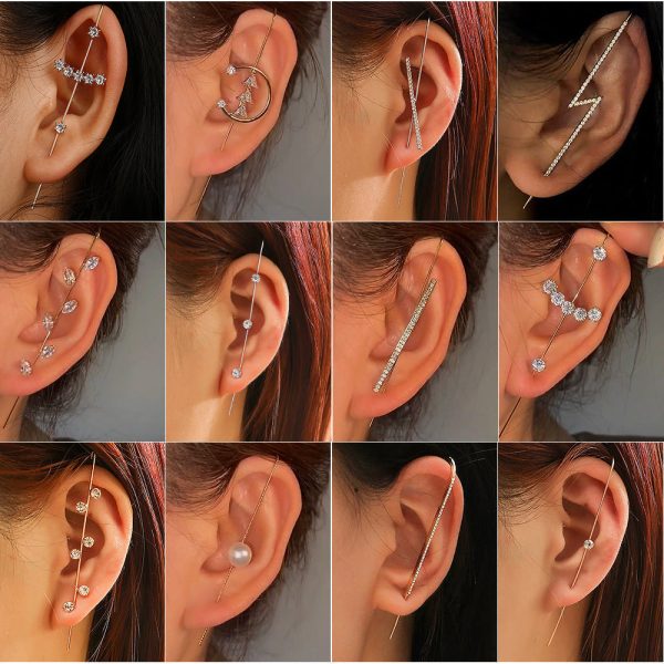 Crystal Vintage Long Wrap Earrings For Discount - Image 2