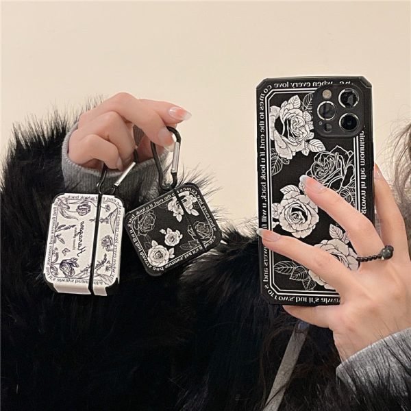 Artistic Flower Leather Airpods Case on Sale