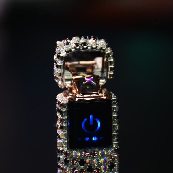 Sparkle Stone Rhinestone Rechargeable Portable Lighter Online - Image 5
