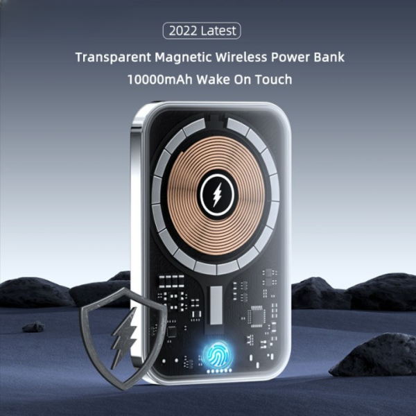 Transparent Magnetic Mini Wireless Power Bank Fashion - Image 2