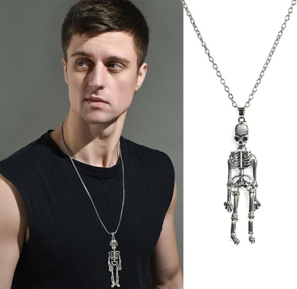 Skeleton Couple Magnetic Necklace Cheap - Image 4