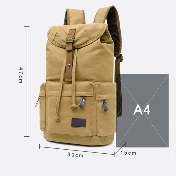 Large Capacity Canvas Explorer Travel Backpack For Sale - Image 5