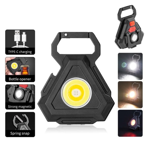 Mini LED Flashlight USB Bottle Opener Keychain Supply - Image 2