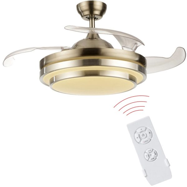 Modern Remote Controlled LED Ceiling Fan Lamp For Discount - Image 2