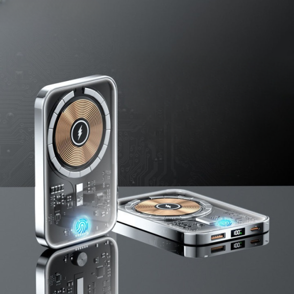 Transparent Magnetic Mini Wireless Power Bank Fashion