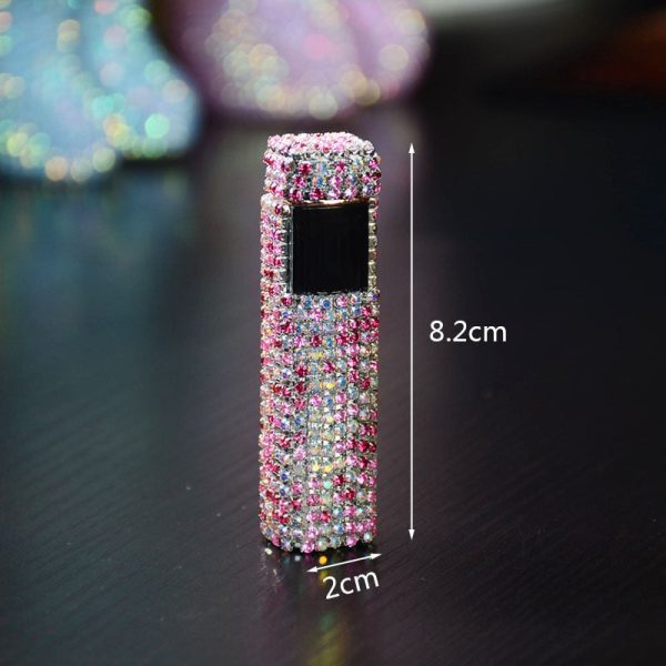 Sparkle Stone Rhinestone Rechargeable Portable Lighter Online - Image 4