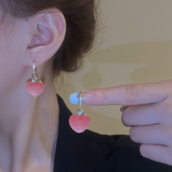 Cherry Lover Zircon Korean Style Earrings Online Hot Sale - Image 3