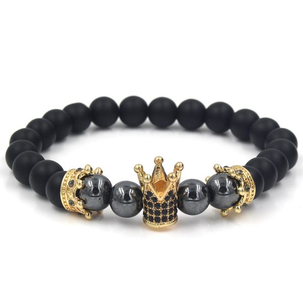 Handmade Natural Stone Beads Crown Bracelet on Sale - Image 5