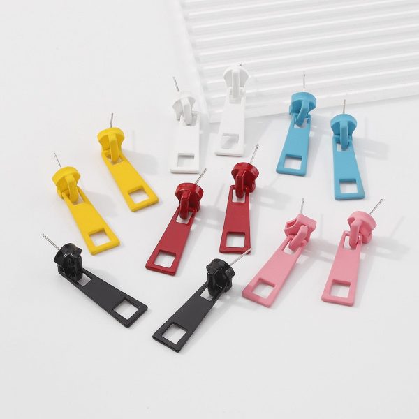 Creative Mini Zipper Earrings Online Sale - Image 2