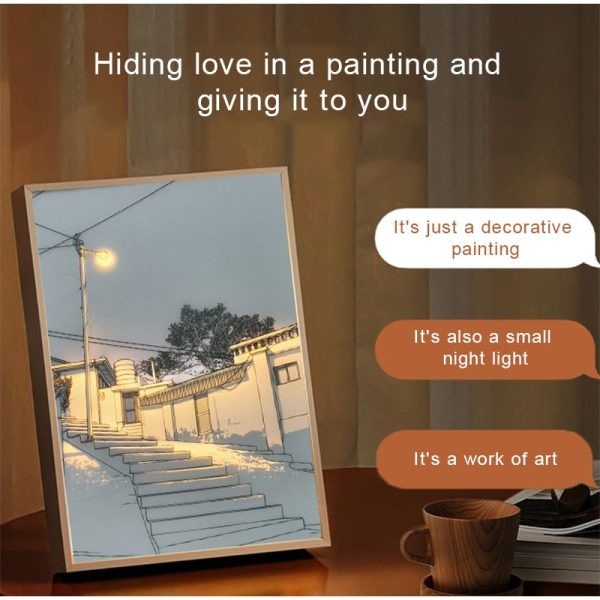 2D Painting Art Lumina Creative LED Lamp For Sale - Image 3