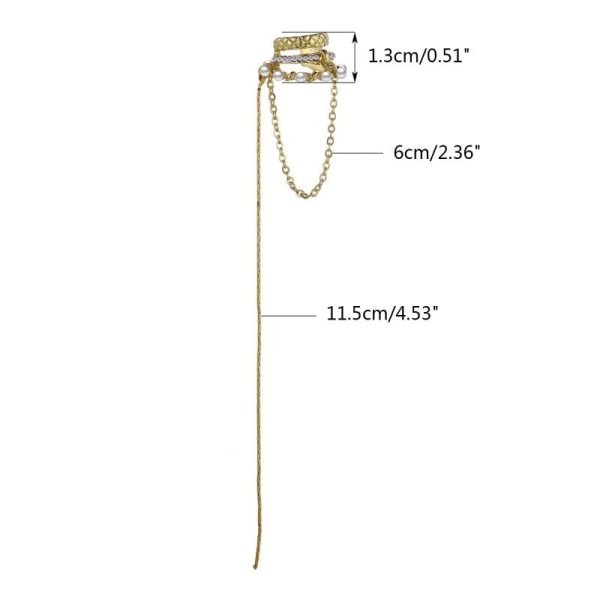 Elegant European No Ear Hole Chain Earrings Fashion - Image 5