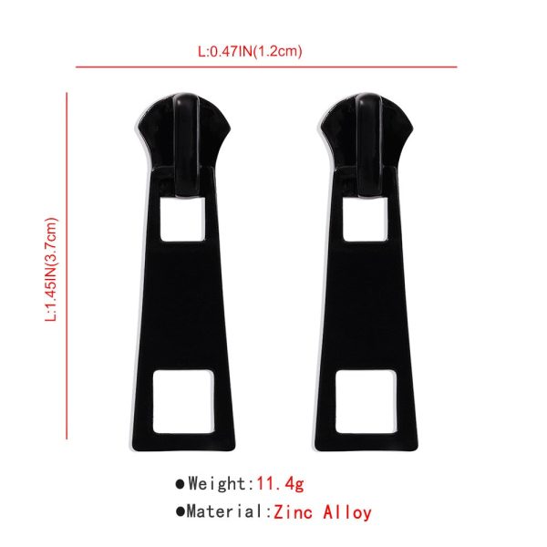 Creative Mini Zipper Earrings Online Sale - Image 3