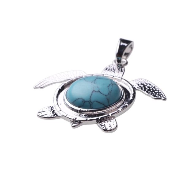 Sea Turtle Natural Stone Necklace Hot on Sale - Image 2