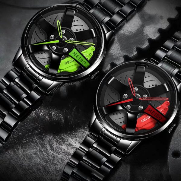 Waterproof Car Wheel Rim Wrist Men Watch on Sale - Image 2