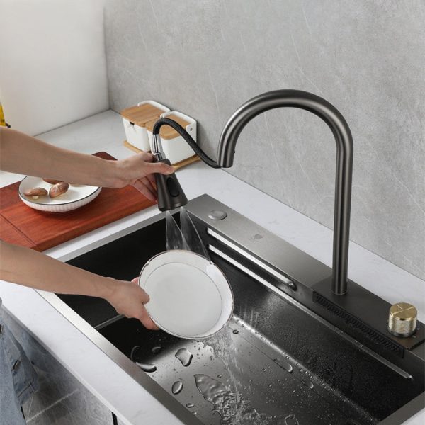 Elegant Stainless Steel Waterfall Kitchen Sink Sale - Image 4