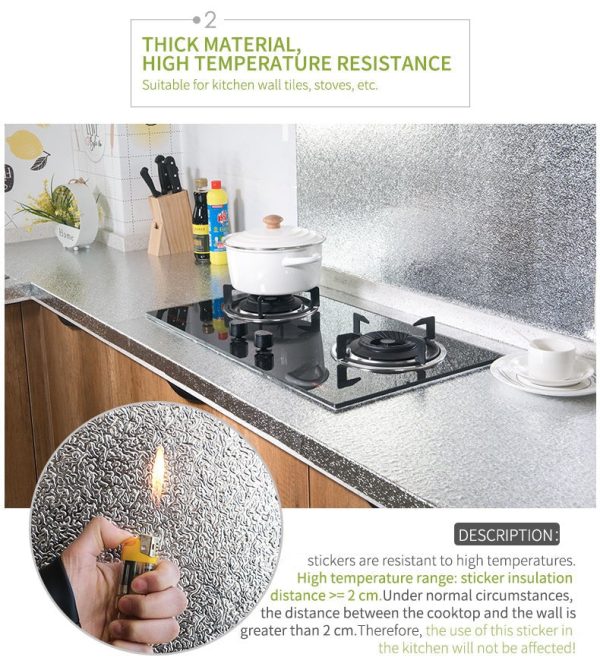 Waterproof Self-Adhesive Kitchen Oil-proof Wallpapers Online Hot Sale - Image 2