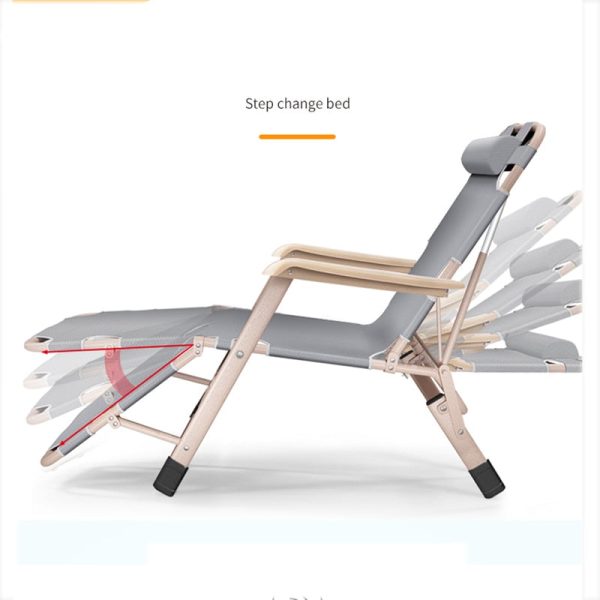 Foldable Metal Modern Camping Lounge Chair Online Sale - Image 5