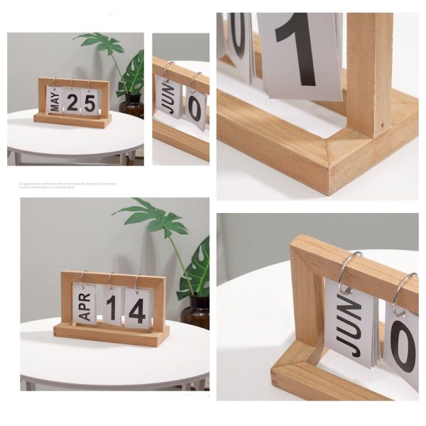 Wooden Flip Desktop Daily Calendar Discount - Image 2