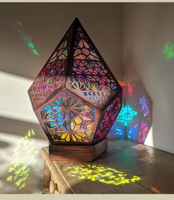 Wooden Hollow LED Atmosphere Night Lamp Projector Hot on Sale - Image 5