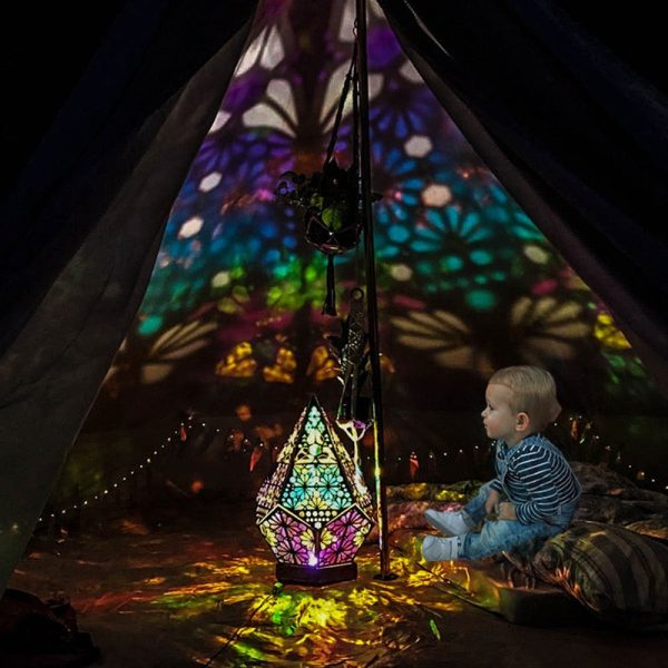 Wooden Hollow LED Atmosphere Night Lamp Projector Hot on Sale - Image 3