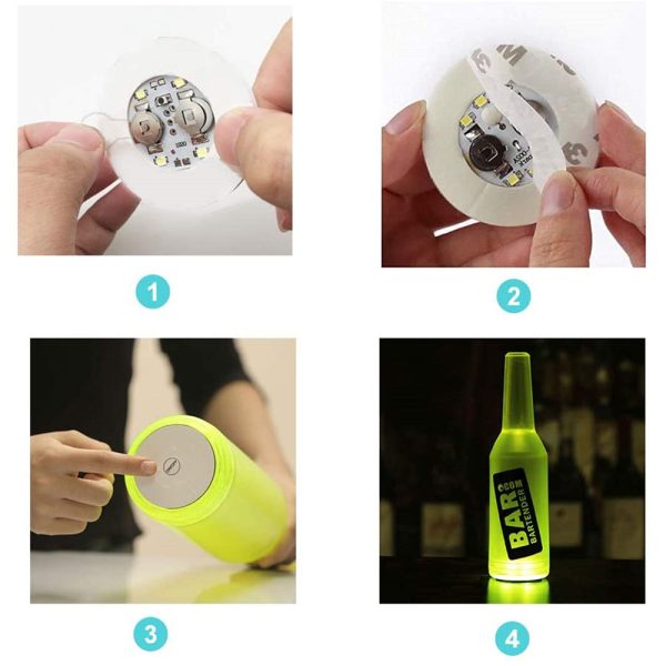 Bottle Light Up Sticky Party Coasters For Sale - Image 3