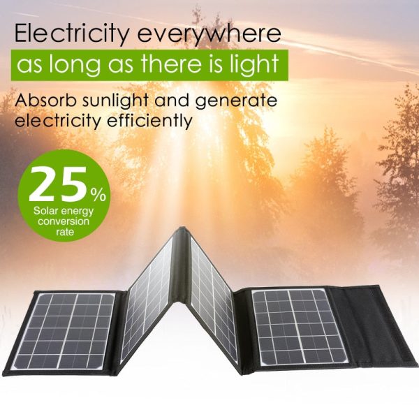 Solar Power Foldable Travel Power Bank Online now - Image 2
