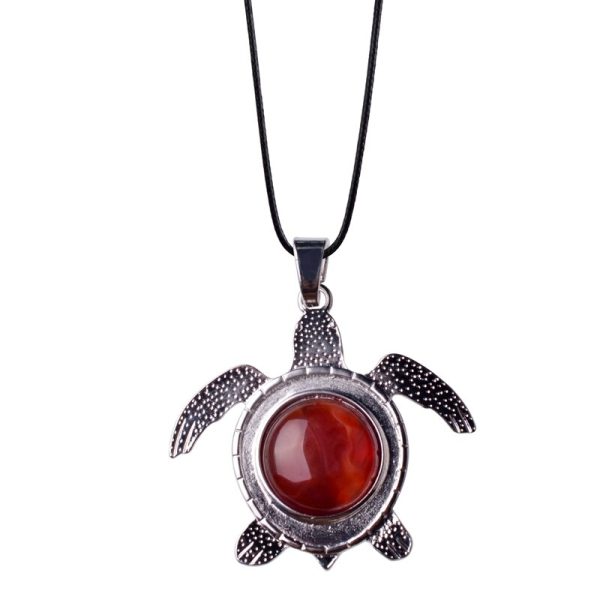 Sea Turtle Natural Stone Necklace Hot on Sale - Image 5