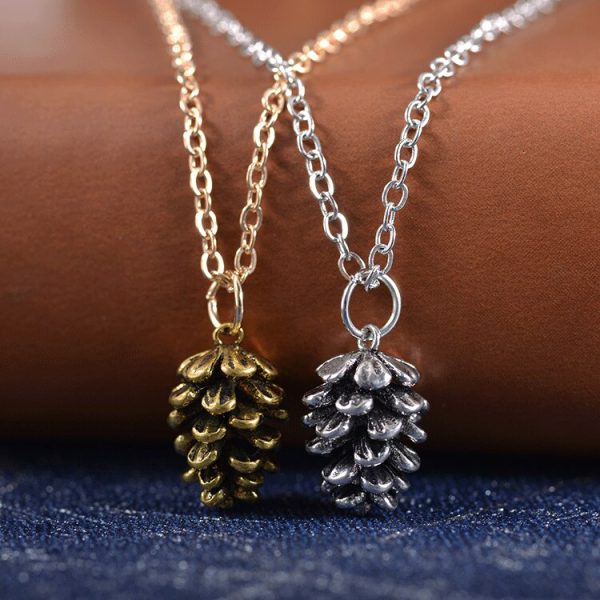 Elegant Pinecone Vintage Necklace Online now - Image 5