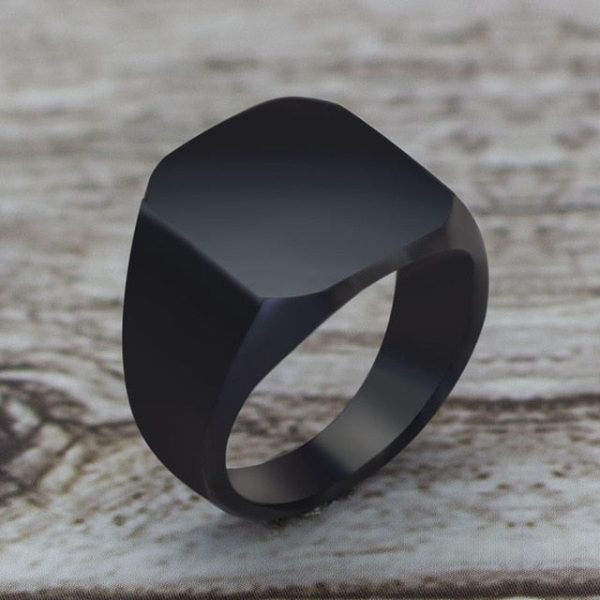 Elegant Minimal Matte Square Ring Cheap - Image 5