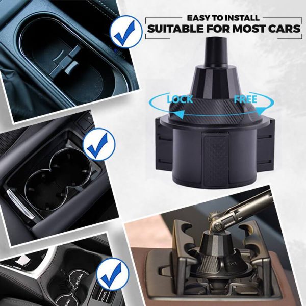 Adjustable Rotating Car Cup Holder Food Tray For Cheap - Image 2