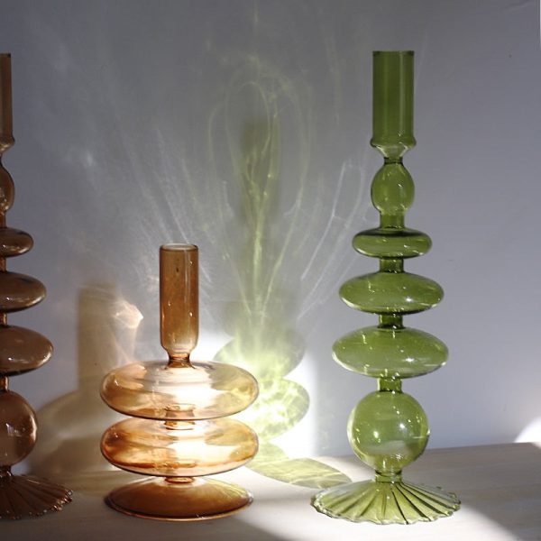 Nordic Stylish Bubble Glass Candle Holder Online now - Image 4