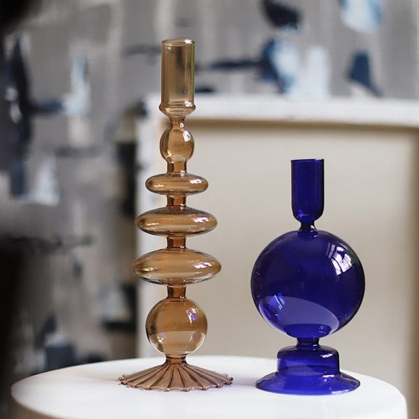 Nordic Stylish Bubble Glass Candle Holder Online now - Image 2