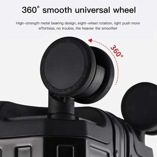 20 24 28  Inch Aluminum Trolley Suitcase Waterproof Metallic Cabin Luggage Trolly Bag With Wheels Online - Image 3